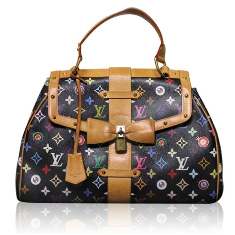 black colorful louis vuitton bag